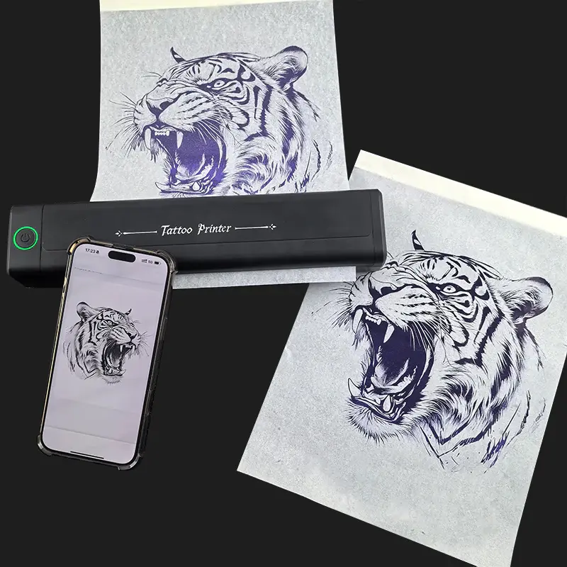NISIMP Wireless Bluetooth Thermal Tattoo Stencil Printer, 2000mAh Batteries, 750g Portable Copier with Bluetooth Wireless Printing, for Beginners, Home Visits, Prints Shadows & Realistic Portraits, Compatible with iOS, Android, Windows, MacOS