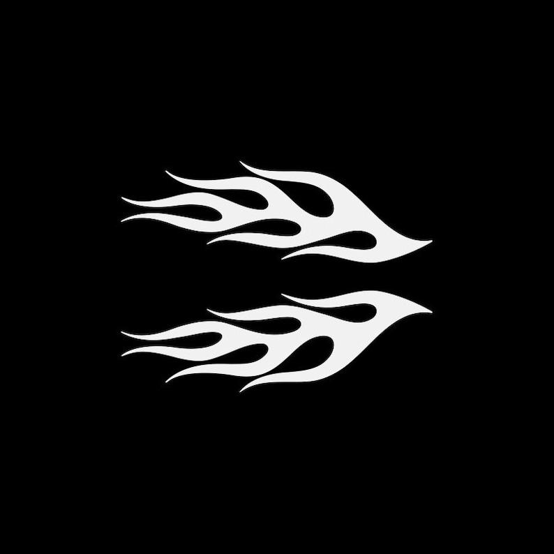 Decal Sticker Pair Of Flames flamed Helmet motorcycle top quality Motorbike car Jet ski decoration