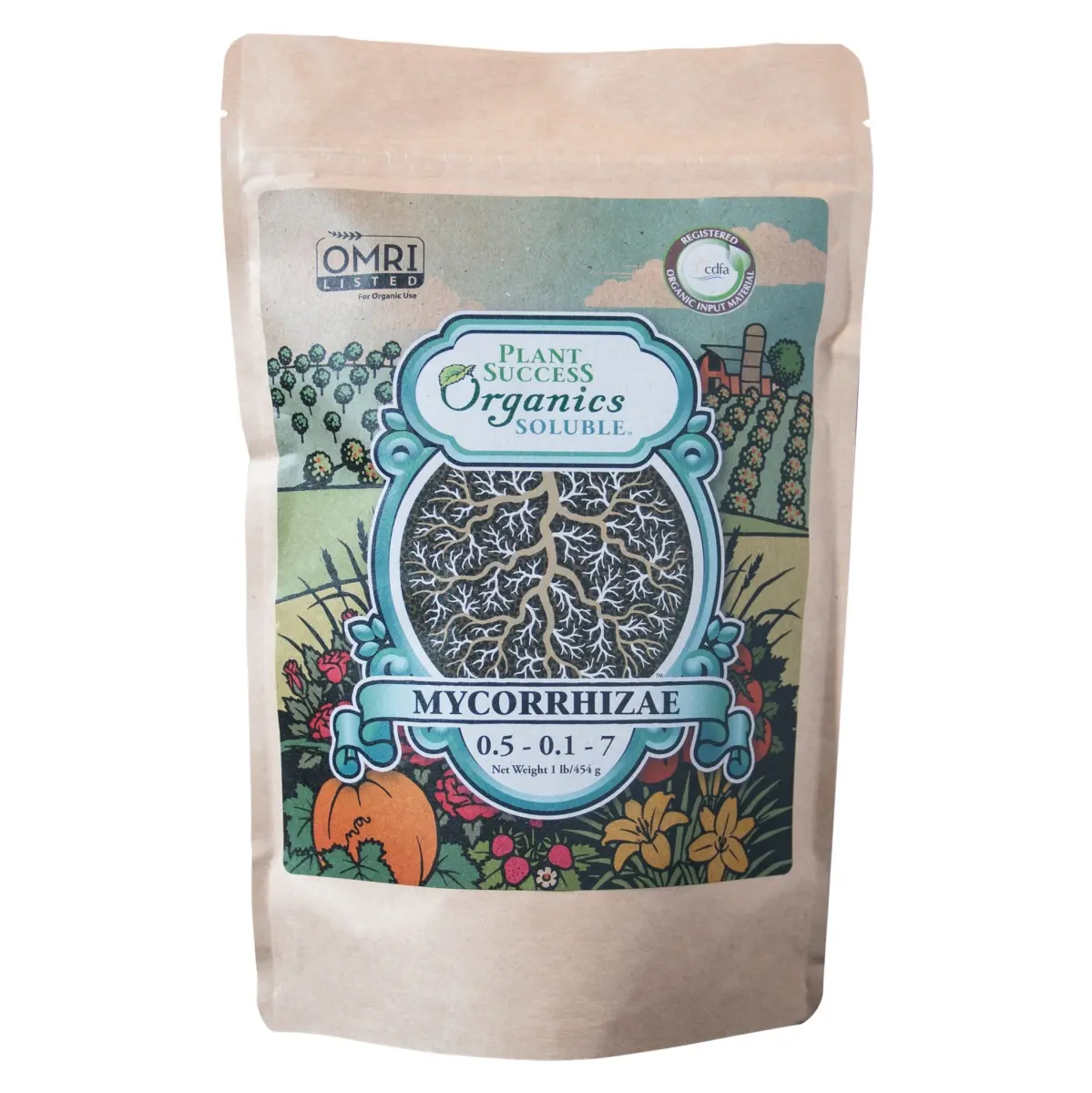 Plant Success Soluble Organic Fertilizer (PLSFGPSOSOL1LB) - 1 lbs Soluble Fertilizer with Beneficial Soil Microbes, Contains Bacteria & Mycorrhizae, Enhances Plant Growth, Versatile Soil Compatibility