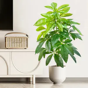 Lucky Money Tree Artificial Plant with Dense Foliage, Perfect for Indoor Outdoor Decor, Easy Maintenance Ideal for Weddings Events