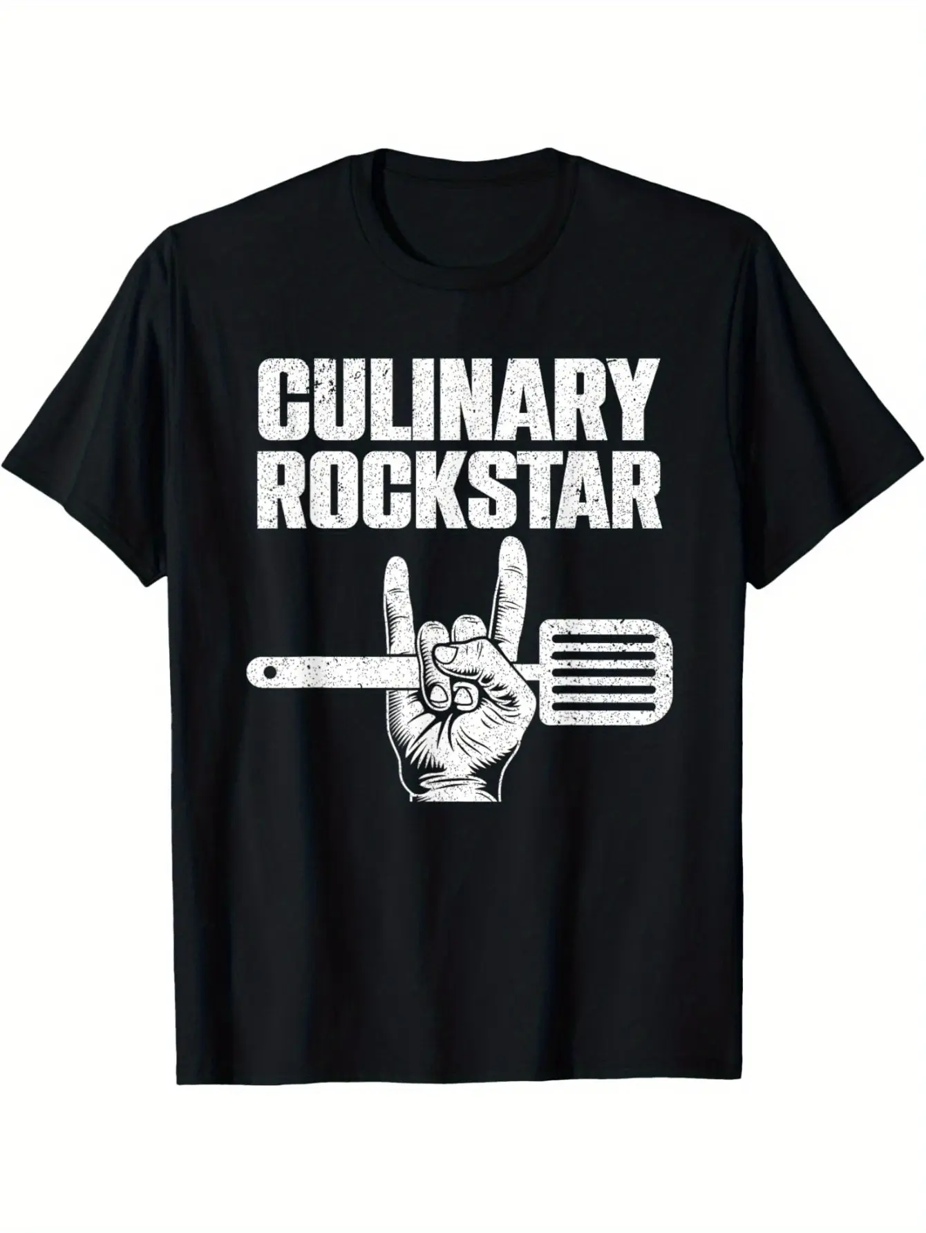Funny Culinary Design for Men Chef Cook Culinary Lover T-Shirt, Casual Crew Neck Short Sleeve Tee, Breathable Cotton Fabric, Slight Stretch, Summer Fashion Top, Regular Fit, Summer Trendy T-Shirt