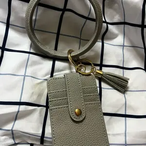 Wallet Wristlet with Tassel Charm and Gold Hardware for Everyday Use