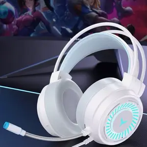 Ear  gaming headset  microphone  wired esports  headset ( white ) Multi-Driver Earphones