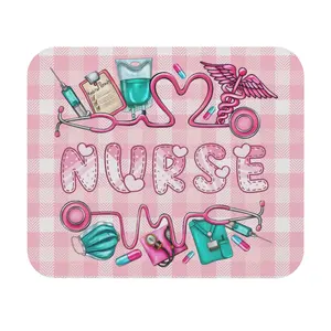 Cute Nurse Mouse Pad – Pink Medical Desk Accessory – Nurse Gift