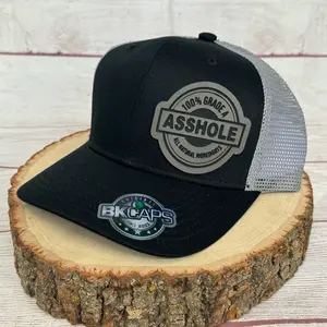 Grade A A**hole SnapBack Trucker Hat - unique and  Funny leather patch, gift for him or her