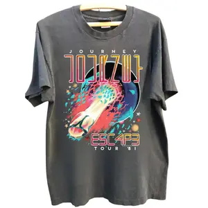 Journey Escape Tour 81 T-Shirt, Vintage 80s Rock Band Graphic Tee, Classic Rock Concert T-Shirt, Retro Oversized Aesthetic Tour Top, Don't Stop Believin, Nostalgic Music Fan Gift	