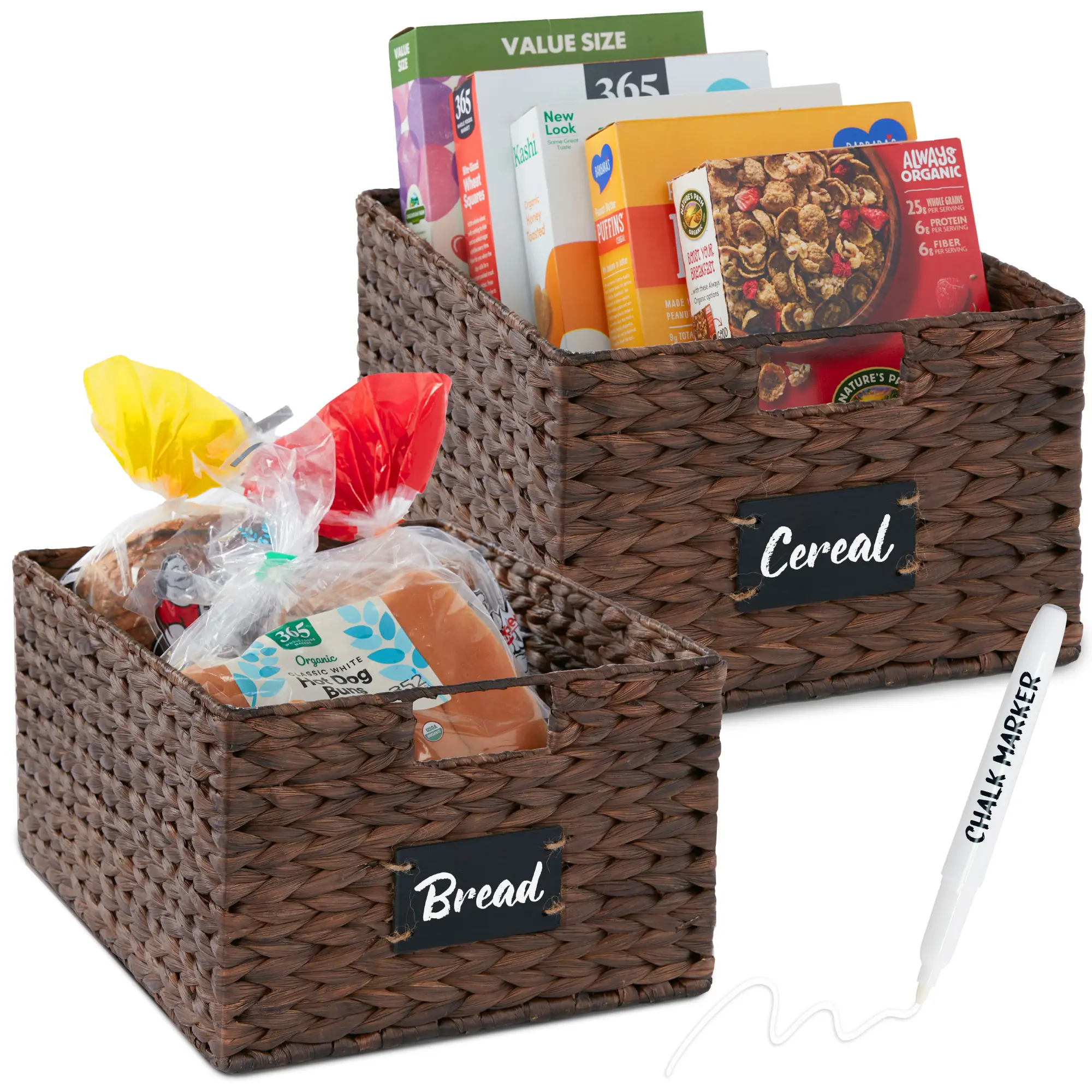 Best Choice Products Set of Woven Water Hyacinth Baskets Best Choice Products Set of Woven Water Hyacinth Baskets