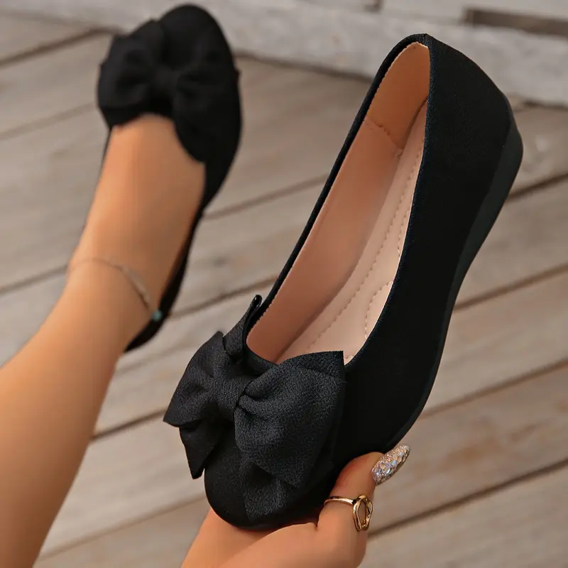 Elegant Retro High Heels for Women, Wedge Design, Round Toe, Leopard Print, Bow Decoration, Casual Fashion Shoes, Bowknot Design Wedge, Heeled Footwear, Fashionable Wedge Shoes