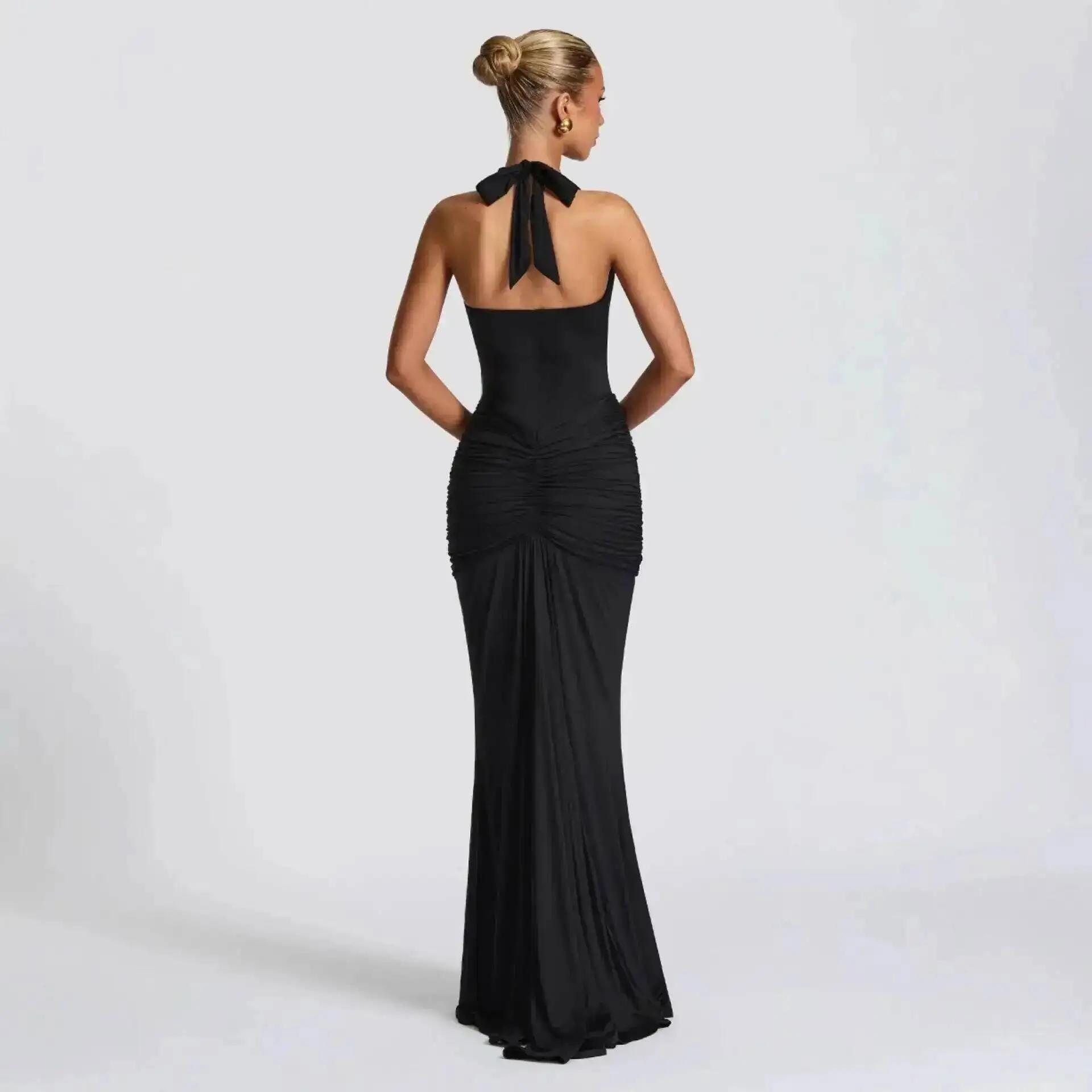 Women's Backless Bodycon Dress, Elegant Solid Color Sleeveless Dress, Ladies Summer Clothes, Elegant Evening Gown