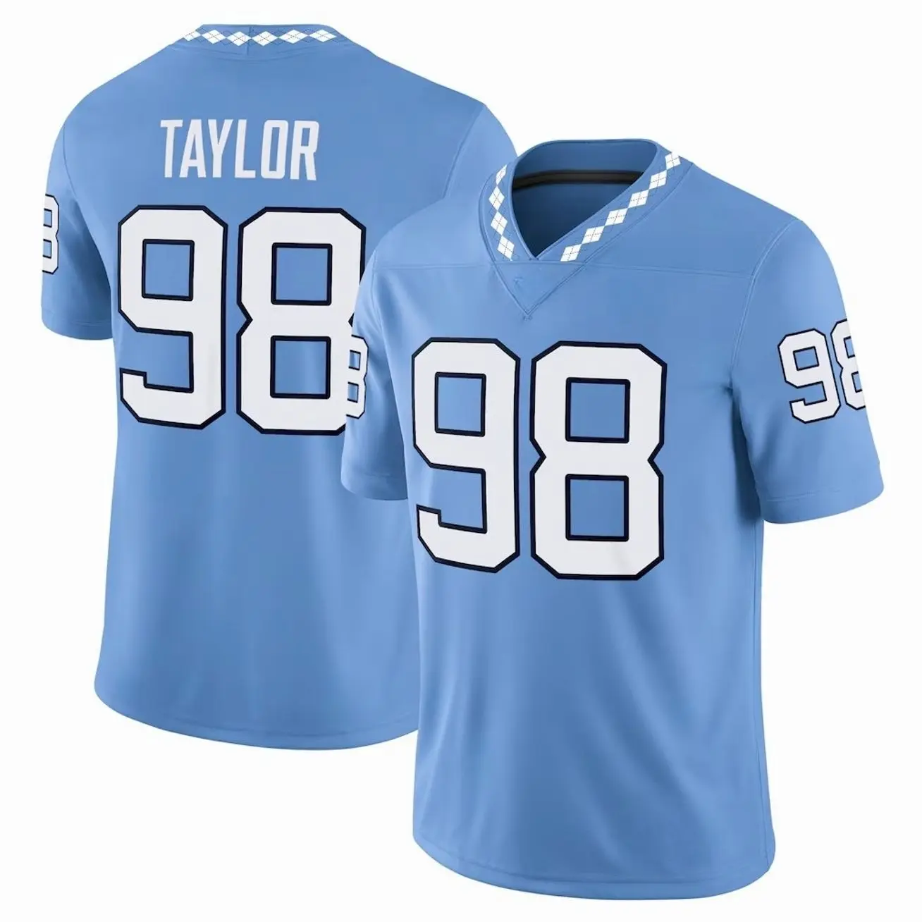 Men Football Jesey Taylor 98 North Carolina Tar Heels Alumni Home Game Jersey - Carolina Blue