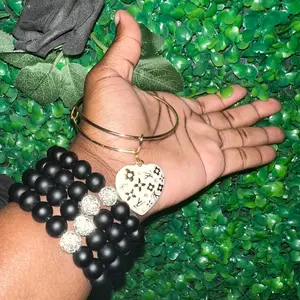 White Heart Bangle