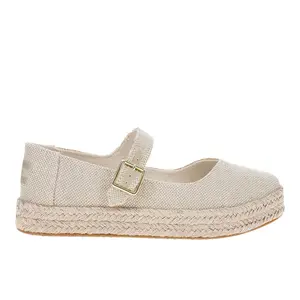 TOMS Womens Carolina Mary Jane Espadrille Flats Casual - Beige
