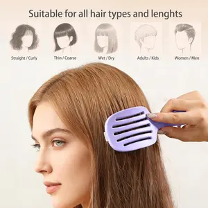 Portable Foldable Travel Comb, Automatic Cleaning Pocket Brush, Suitable for Fine/curly Hair, Quick Dry, Unisex Hairbrush, Hair Combs
