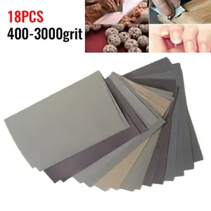 400,600,800,1000,1200,1500,,2500,3000 Grit  Sandpaper Wet / Dry 18pcs/Set[Fall Deals]