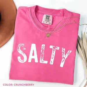 Salty Comfort Colors T-Shirt - Retro Summer Beach Tee, Women Favorite Top, Apparel, Today Shirts, Summer Outfits Gift For Women