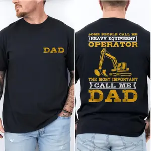 Heavy Equipment Operator Dad Shirt – Excavator Operator T-Shirt, Blue Collar Worker Gift for Dad, Construction Worker Tee, Funny Workwear Graphic Shirt for Men