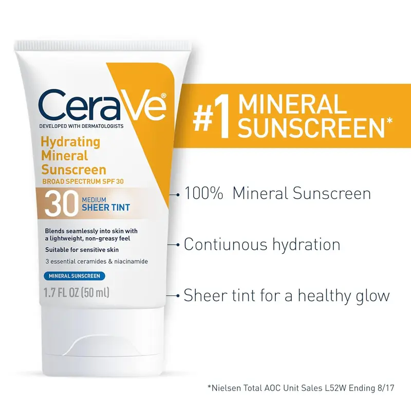 CeraVe Sheer Tint Hydrating Mineral Sunscreen SPF 30 2