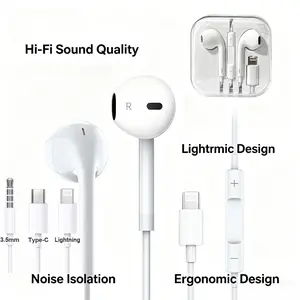 Wired In-Ear Headphones, High-Fidelity Lossless Sound, 3D Surround Audio, Compatible with Apple, Android, PC, Music Earbuds
