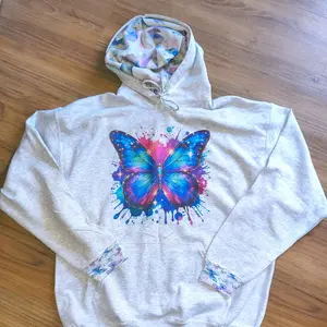 Butterfly Hoodie • Cute Graphic Sublimation Stylish Comfort Comfortable Unisex Watercolor Platter Pretty Butterflies