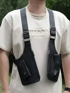 New Multi-Functional Vest Bag for Men, Dual Shoulder Backpack, Hidden Tactical Bag, Anti-Theft Outdoor Gear, Stylish and Practical Design