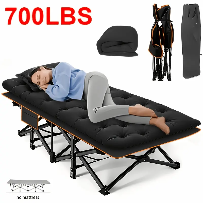 Folding Beds In Multiple Sizes, Camping Beds, Options Without Mattresses Available. Portable Foldable Guest Beds with Load Capacities Of 700/600/500 Lbs. Adult Beds Ideal for Outdoor Trips, Camping, Yards And Lunch Breaks- Elegant Outdoor Furniture