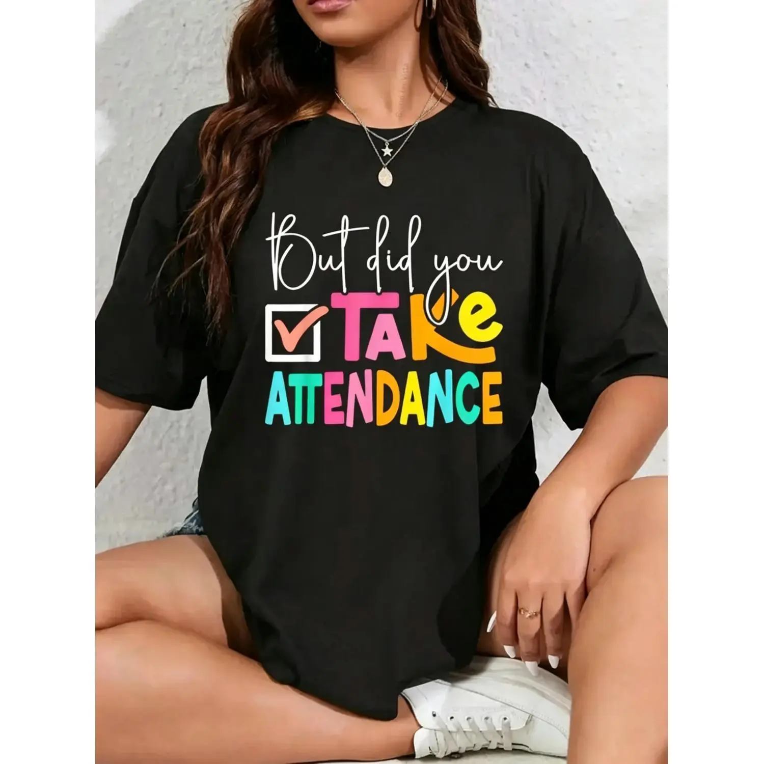 Funny School Secretary Attendance T Shirt Office Secretary Humor Tee Cute Administrative Assistant Gift Tee Casual Unisex Graphic Top