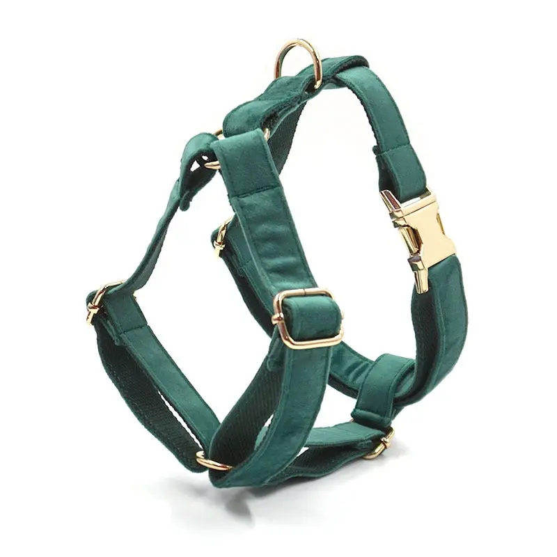Kelly Green Velvet Collar, Harness, Bow/Bowtie, Leash, and Waste Bag Holder Kelly Green Velvet Collar, Harness, Bow/Bowtie, Leash, and Waste Bag Holder