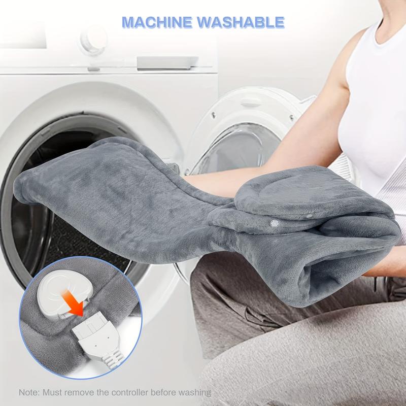 PainAway Large Full Back Heating Pad - 26"x35" Wearable, 6 Heat Levels, 3 Massage Modes, 2-Hour Auto Shut-Off, Soft Flannel, Machine Washable | Ideal Gift for Women & Men