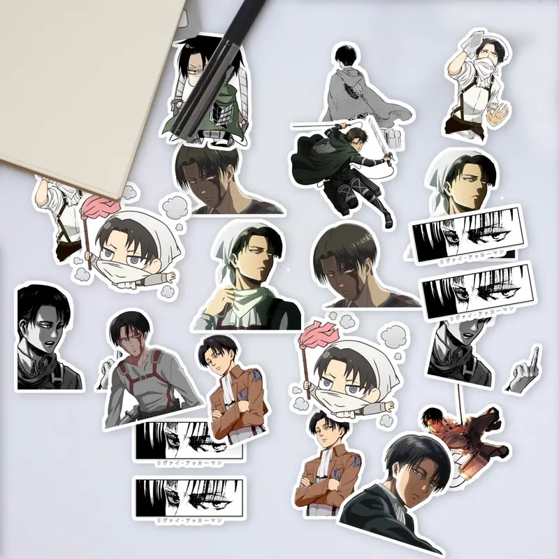 Stickers Pack 20 Pcs Levi Luggage  Laptop Guitar Bike Bottle Car Aesthetic Vinyl Colorful Bumper Water Waterproof Skateboard