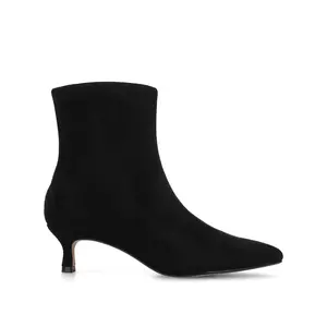 ARELY POINTED TOE BOOTIES - Black Suede