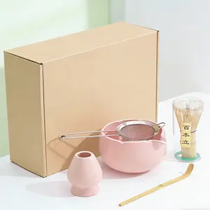 Minimalist Matcha Preparation Set, Includes Bowl, Whisk, Holder, Scoop, and Sieve, Perfect for Tea Lovers, High-Quality Design, Matcha Kit Set