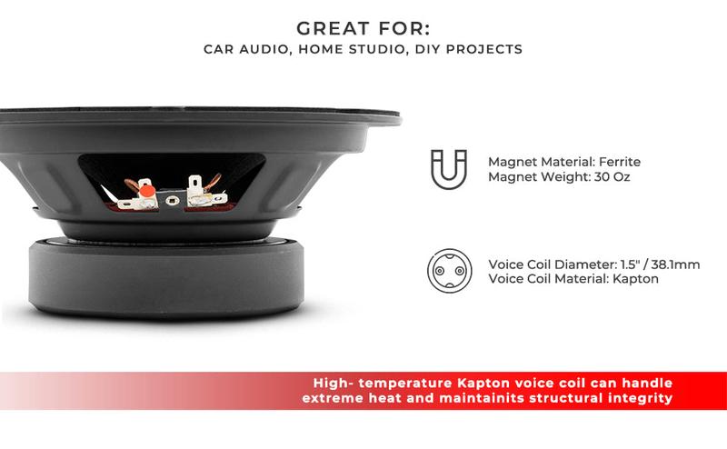 DS18 PRO-GM8.4B 8" Mid-Range Loudspeaker with Bullet 580 Watts 4-Ohm