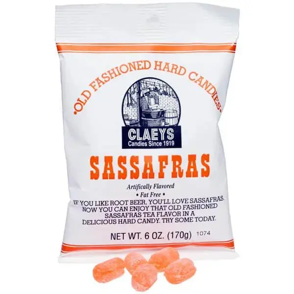 Claeys Hard Candy Drops Bags - Sassafras: 12-Piece Box
