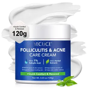 YECUCE 120g Skin Care Cream is suitable for use on areas with acne-prone skin and other skin types. It gently cares for the skin with a silky-smooth texture that is lightweight, breathable, and absorbs quickly. Gentle Moisturizing