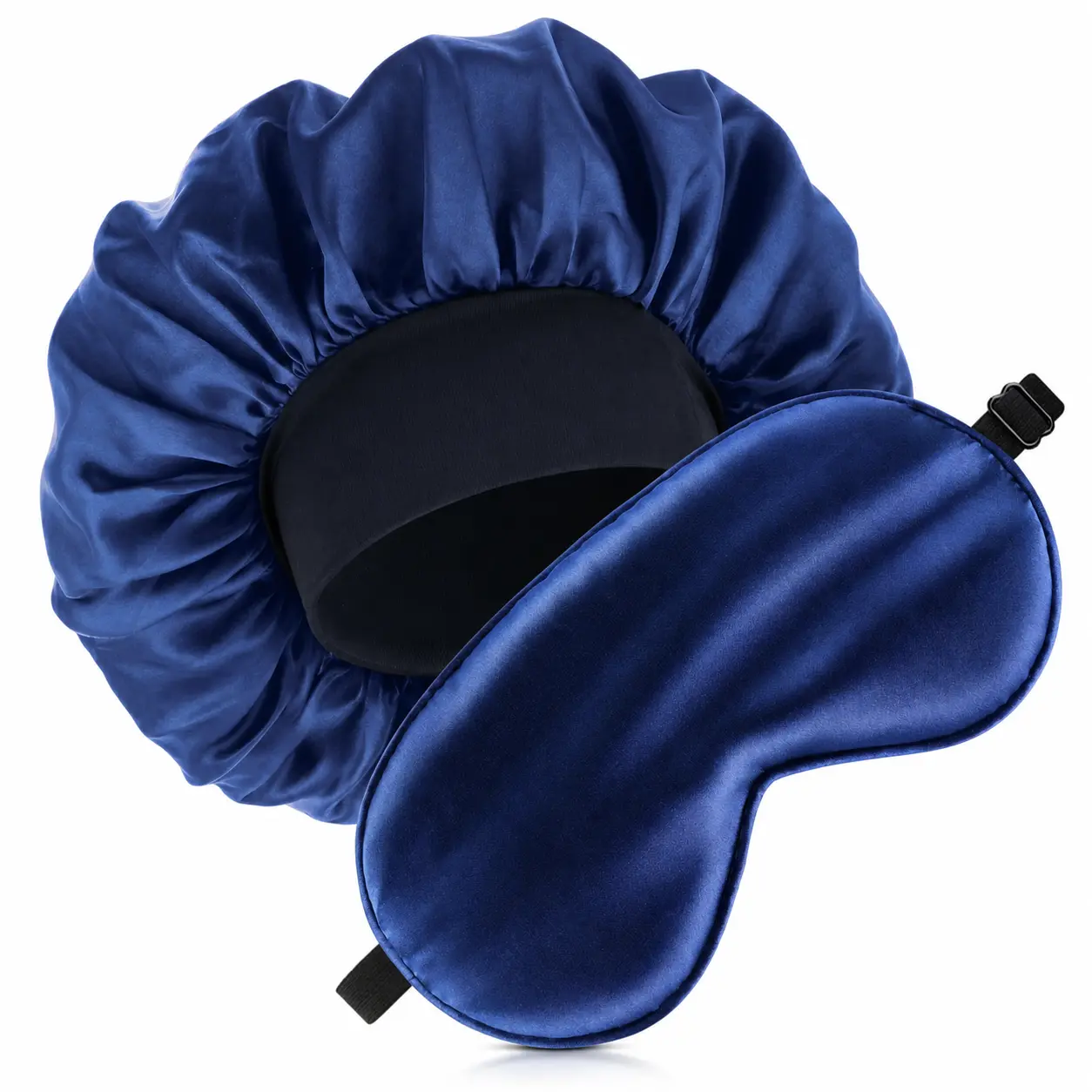Silk Bonnet&Eye Mask for Men Women Hair Bonnet for Sleeping Satin Bonnet for Natural Curly Hair Unisex Sleep Cap Smooth