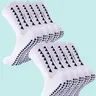 Men's Geometric Print Crew Socks, Non-slip Athletic Socks for Basketball, Football, Sports, Casual Comfy Breathable Mid-calf Socks for Men, Sports Fit Socks, Athletic Grip Sock, Sporty Socks