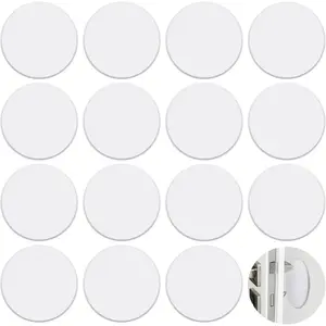 16 Pack Door Knob Protector Plastic 5 Inch White Self Adhesive Door Knob Protector Avoids Handle  (White)