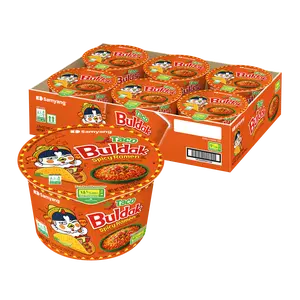 Buldak Pack of 6 Taco Hot Chicken Spicy Flavor Korean Instant Ramen Noodle Big Bowl Easy Prep Convenient