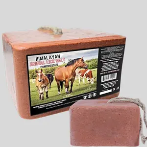 100% Organic HIMALAYAN PINK ROCK SALT, LICK BLOCK SALT (C0MPRESSED) 11.2 LB (1-Pack)