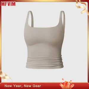 MFVIM Women's Solid Color Sports Tank Top High Performance Activewear with Tummy Slimming Design Breathable Sleeveless for Yoga Gym Workouts All Seasons Suitable for Women's Sportswear Day Gift Athletic Shirts Athletic Style Gymswear workout tops SpringSt