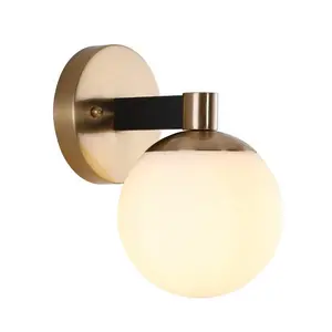 JONATHAN Y Modernist Globe Metal/Frosted Glass Modern Contemporary LED Vanity; for Living Room, Bedroom, Kitchen, Office