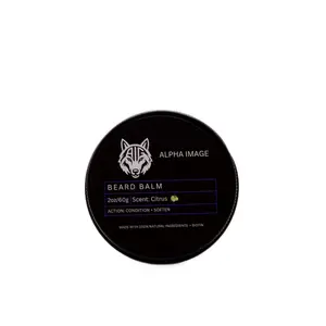 Alpha Image Beard Balm|Citrus Scent|With Biotin|Made With 100% Natural Ingredients To Support Beard Softness And Beard Growth| Hair Care|Long Lasting|Scented
