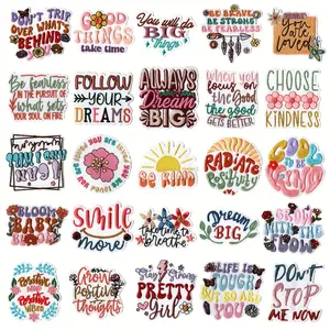 25pcs Bohemian Motivational Patches Embroidered Applique Retro Boho Sew on Hippie Style Iron on for Clothes Hats Backpacks Jackets Accessories