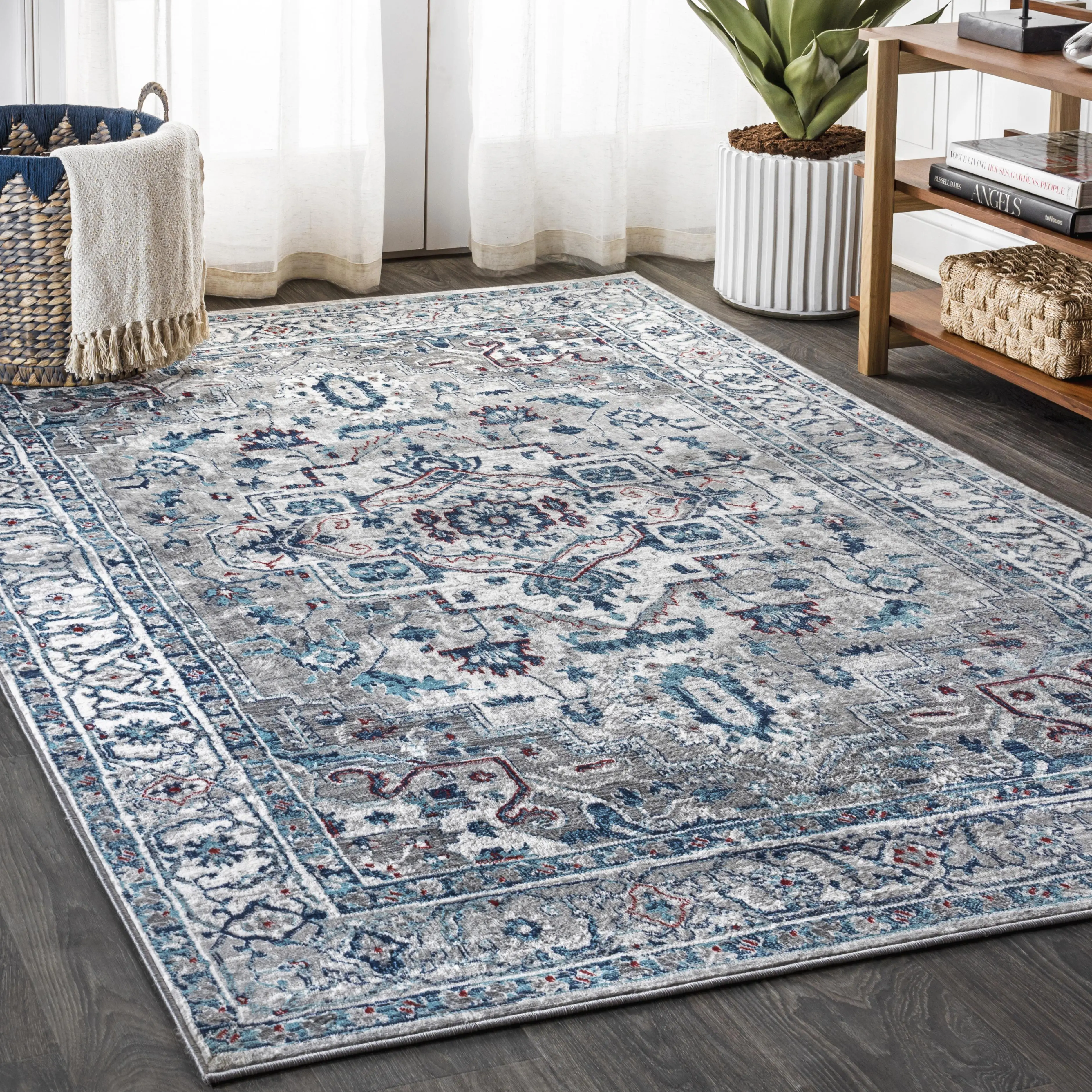 JONATHAN Y Edison Modern Vintage Boho Persian Medallion Area Rug - Home Contemporary Decorative Rug, Living Room Decor for Bedroom, Office, Boho Persian Rug, Home Decorative Rug