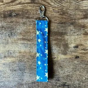 Stars & Snowflakes Fabric Keychain