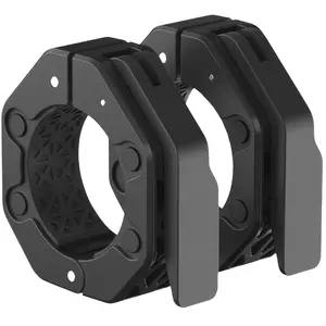 2PCS Barbell Quick Release Collars, Magnetic Anti Slip Barbell Clamps with Cushion Pads, Fitness Safety Locks for Weightlifting and Home Gym Strength Training