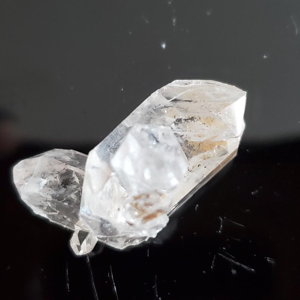 Herkimer Diamond 1x.5" 4g - Real Double-Terminated Quartz Crystal from New York, Not from Pakistan, Crystals from Dolomite Outcrops raw rock jewelry crystal ornament Natural Rough