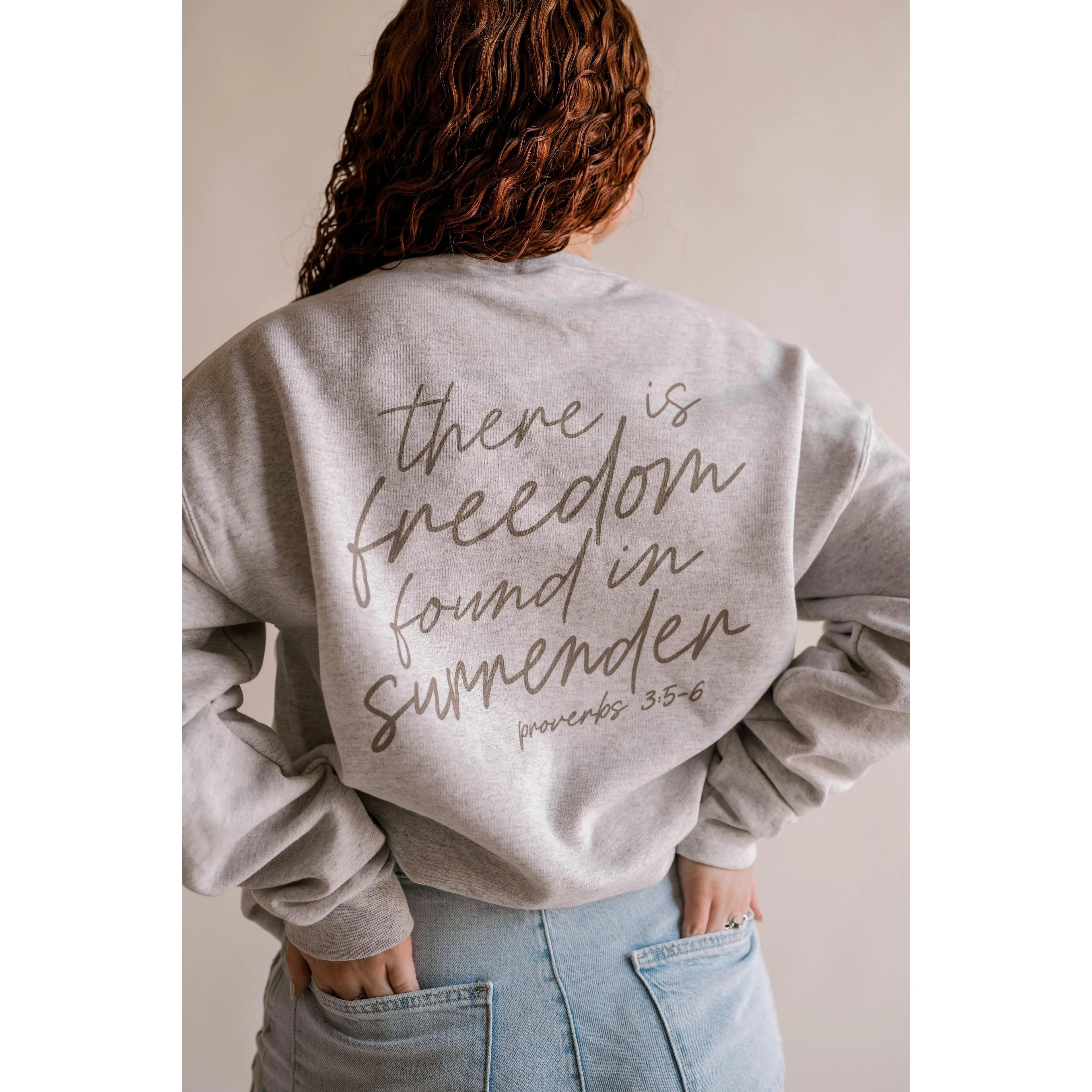 Freedom In Surrender Pullover - Oatmeal