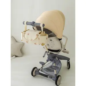 New Children's Stroller Bag Cartoon Bear Mommy Bag Travel Essential Diaper Bag Bottle Storage Bag Convenient