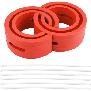 2PCS Coil Spring Spacers for Cars with 6 Ties,Rubber Coil Spring Spacers for 1.45''-1.65'' Sprung Distance,Heavy Duty Car Accessories for Front&Rear Shock Absorber Protection